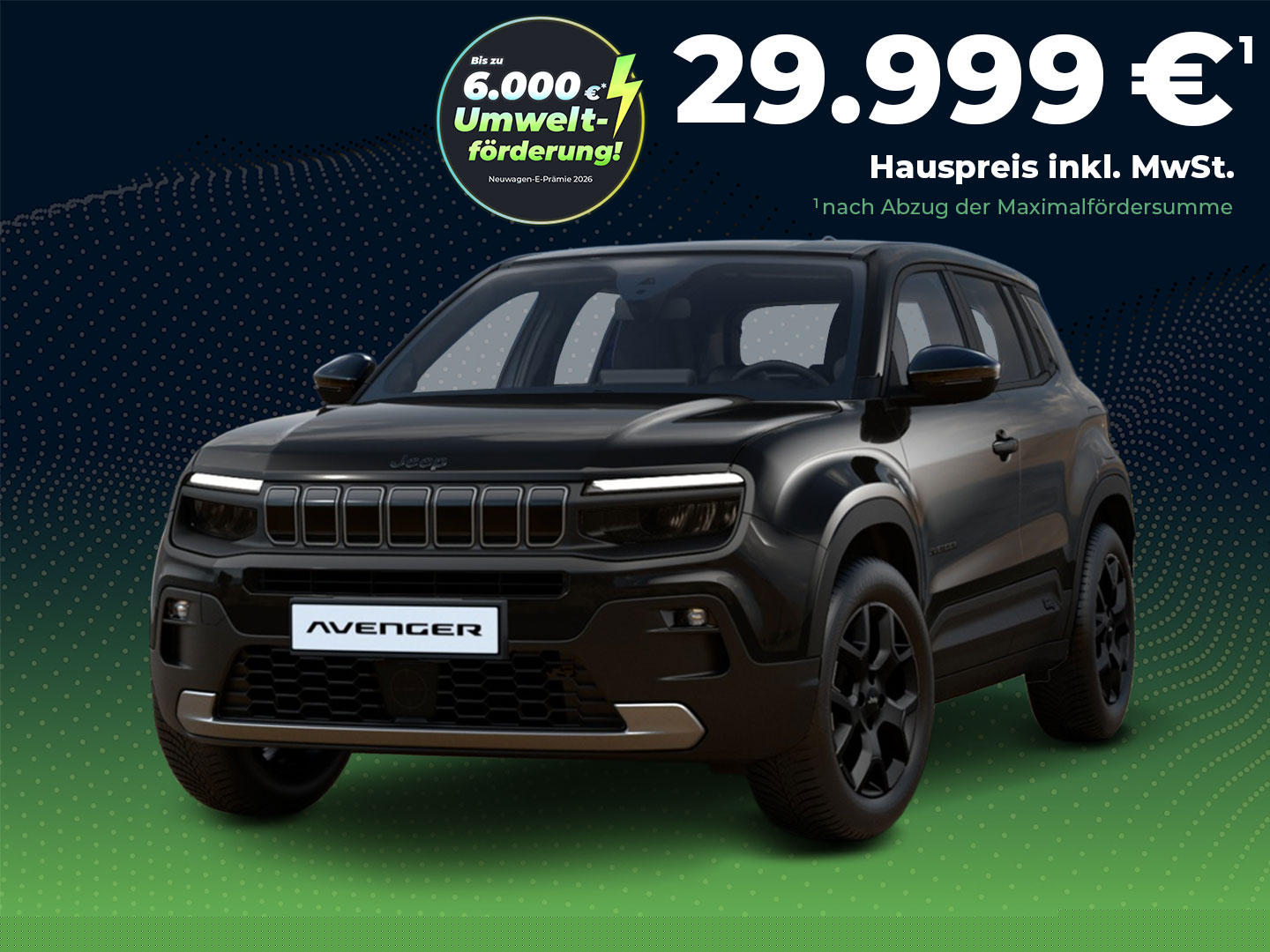 Jeep Avenger MY26 Black Edition Elektrisch 54 kWh Batterie