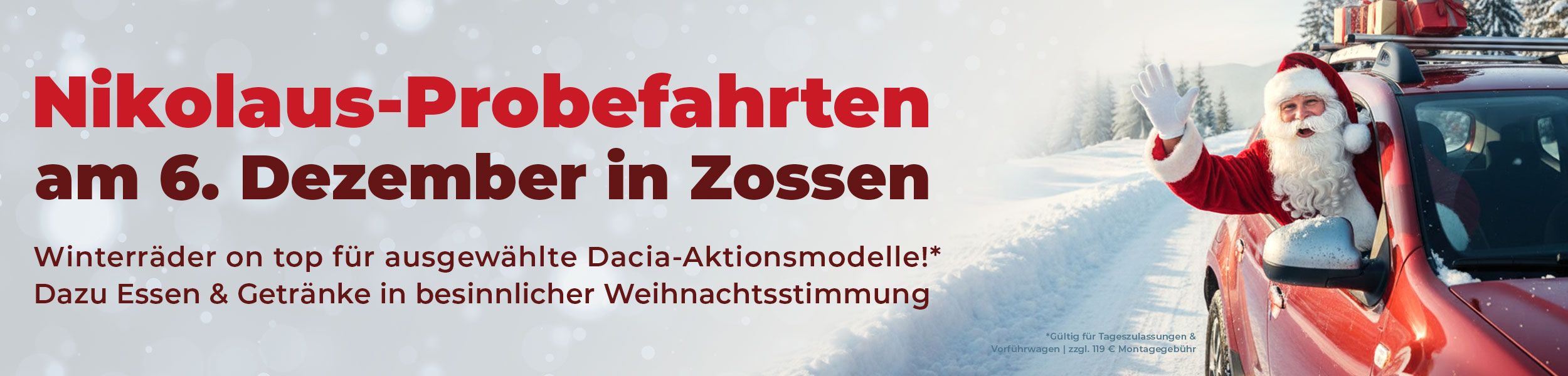 Nikolaustag in Zossen – entdecken Sie unsere Dacia-Highlights