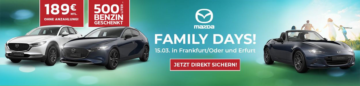 Mazda Family Days am 15. März – Jetzt den Mazda CX-30 erleben!