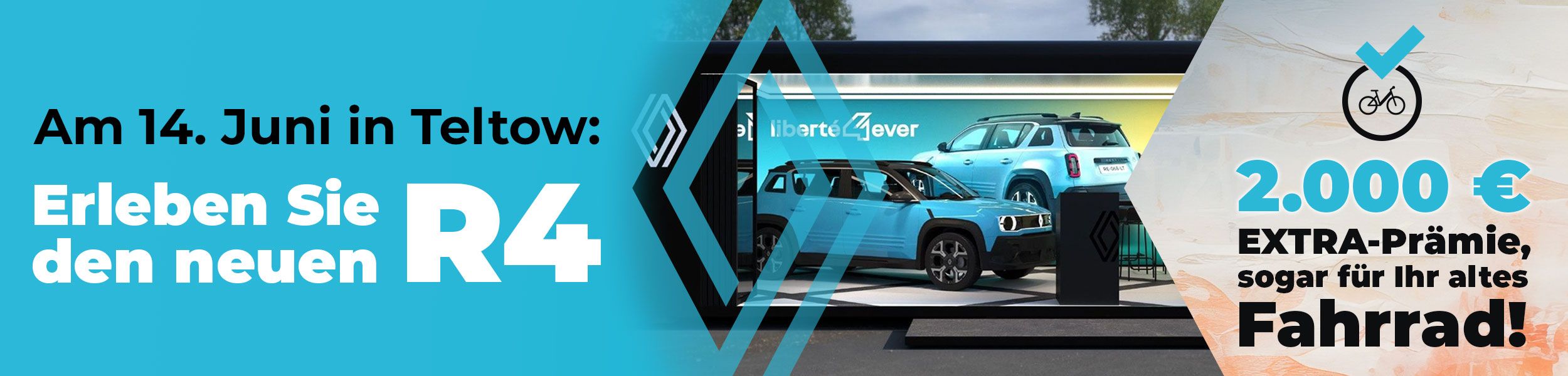 Der neue Renault 4 E-Tech – nur am 14. Juni in Teltow!